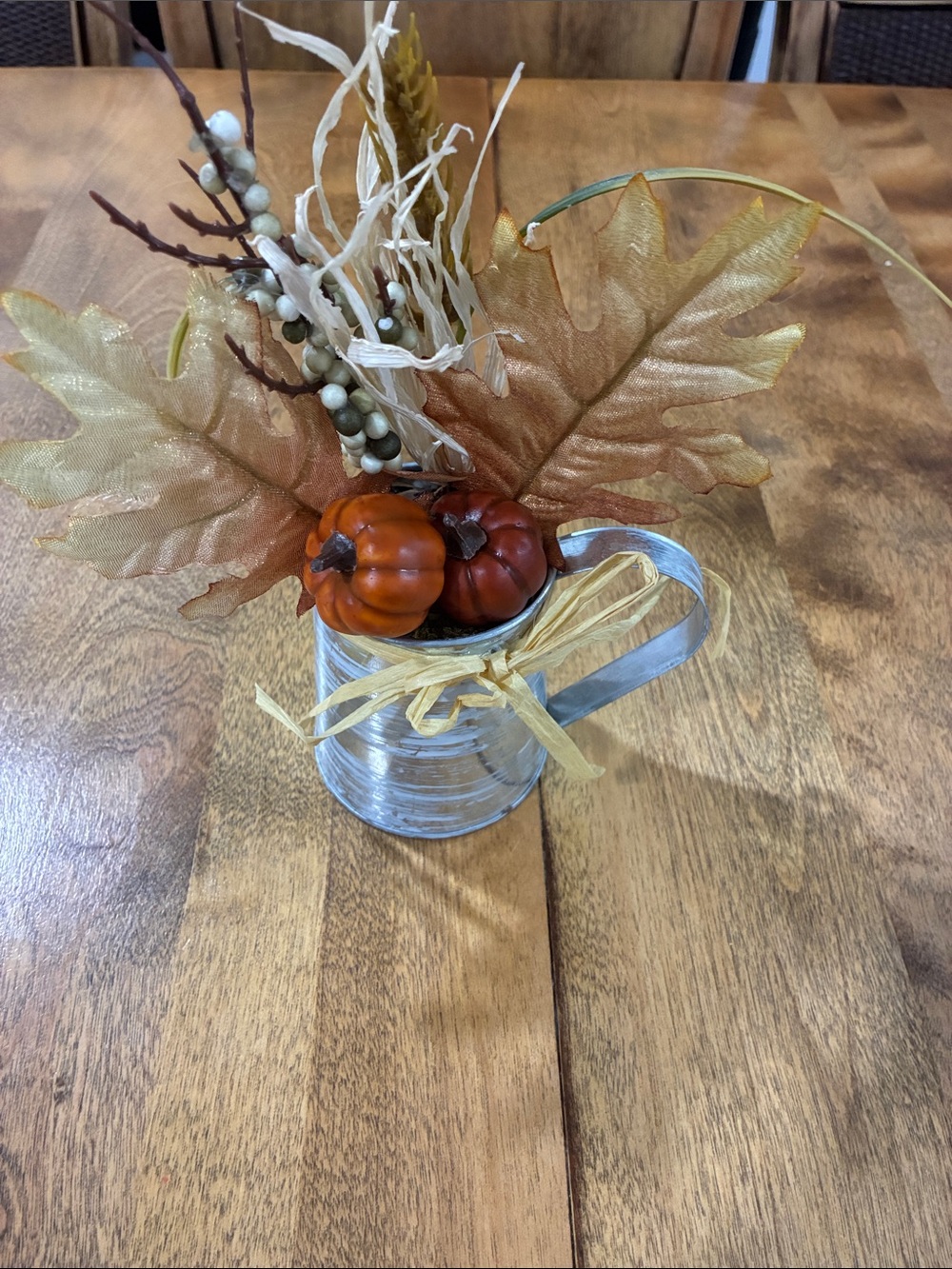 🍁Autumn Pumpkin Pitcher Accent - Orange & Gold Fall Décor